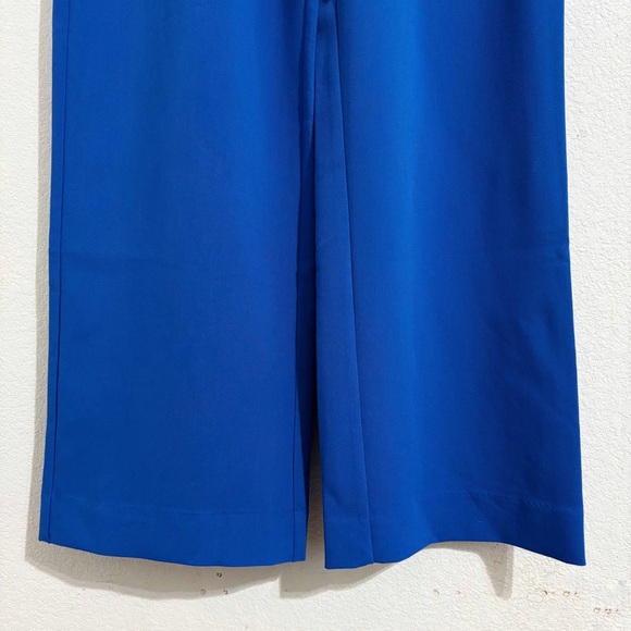 NWT Abercrombie & Fitch Sloane Tailored Wide Leg Trouser Pant in Blue - Picture 4 of 7